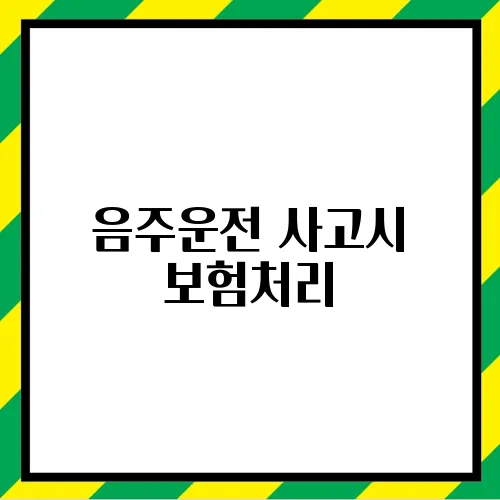 음주운전 사고시 보험처리