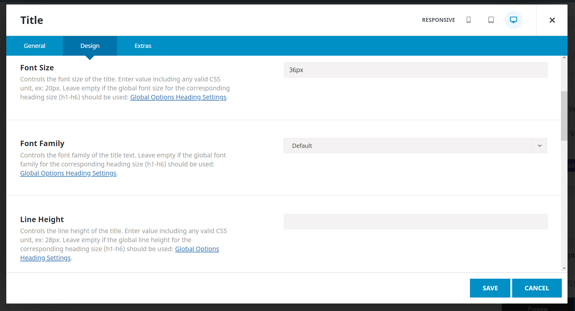 아바다 테마 Title 요소 폰트 사이트 지정하기