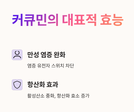 커큐민의 대표적인 효능