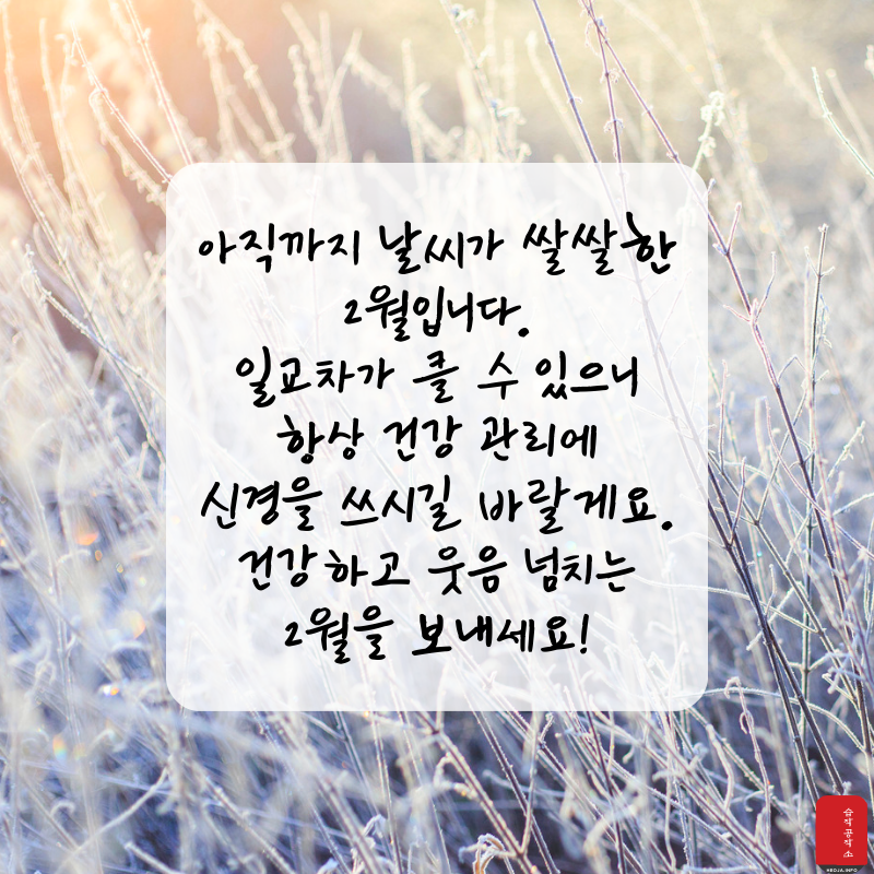 2월 인사말 문구 이미지 모음집