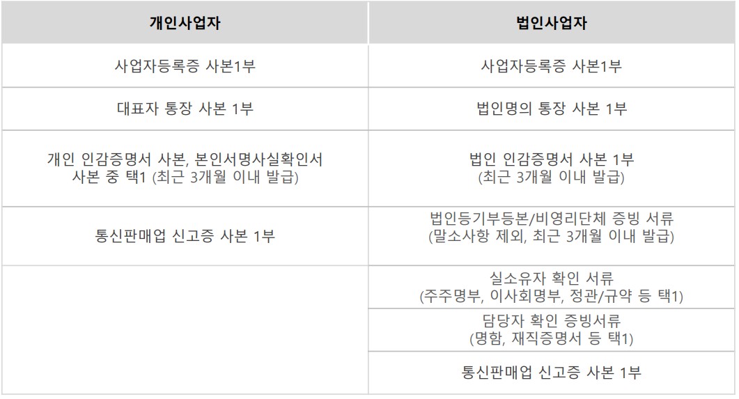가입서류 준비하기