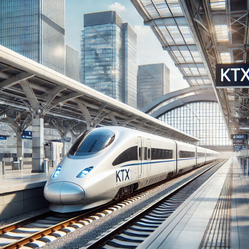 서울역에서 출발하는 KTX 모습