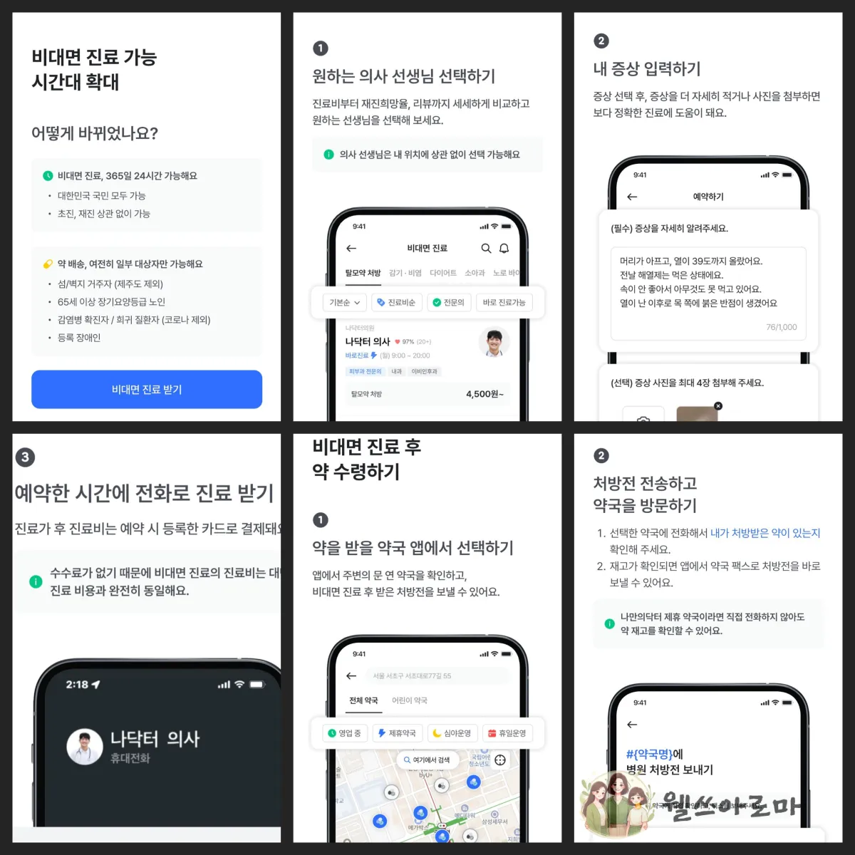 비대면진료어플-사용방법안내