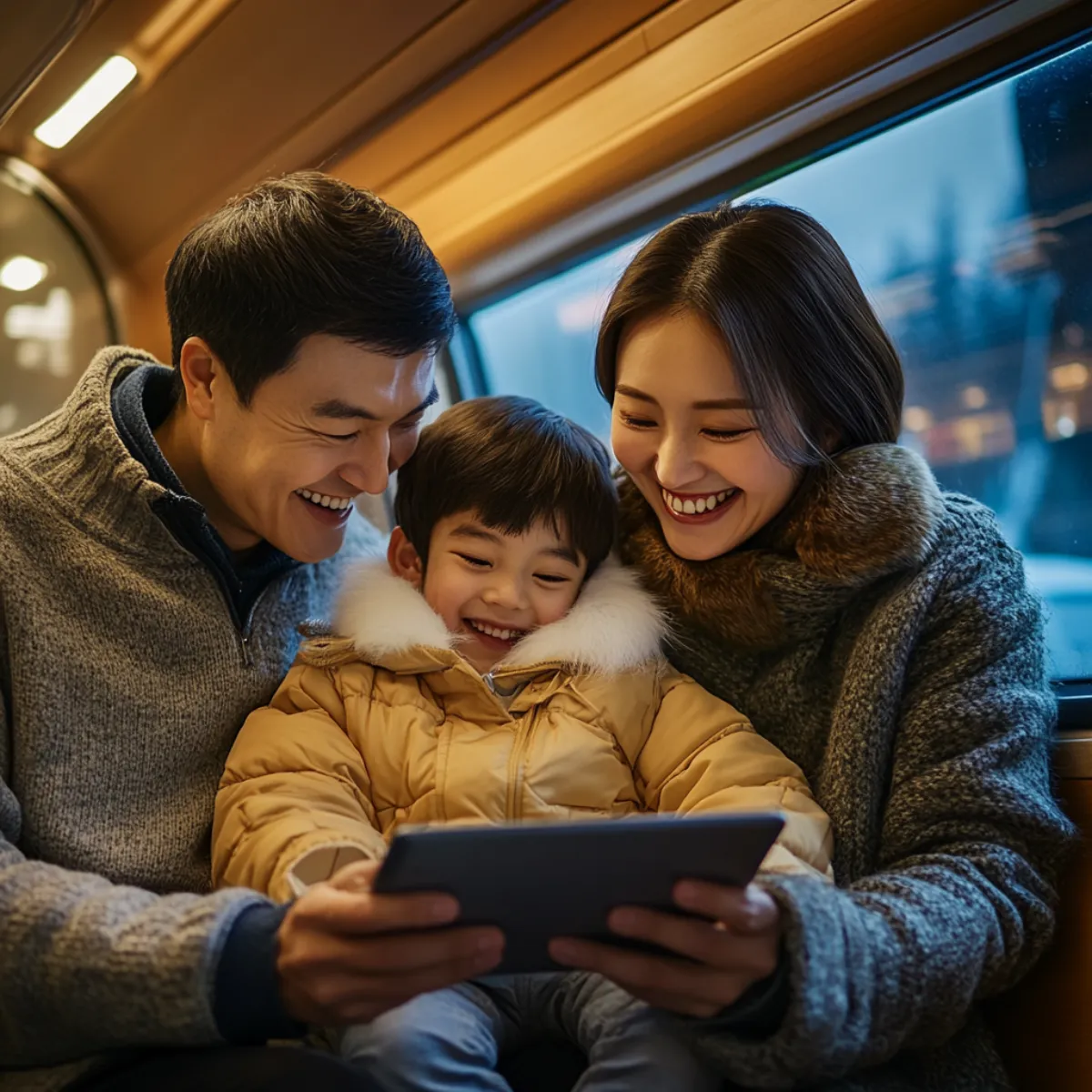 기차에서-태블릿보는-한국가족03
