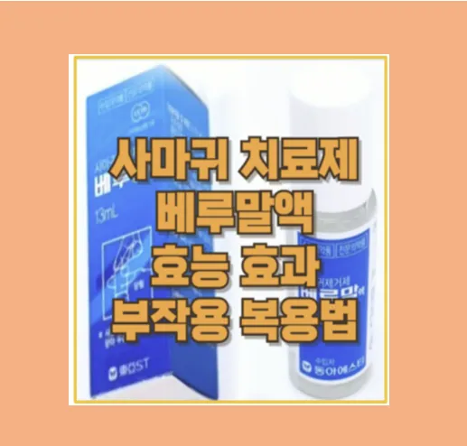 베루말액 사용법 완전정복