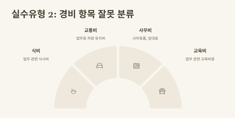 실수 2: 경비 항목 잘못 분류