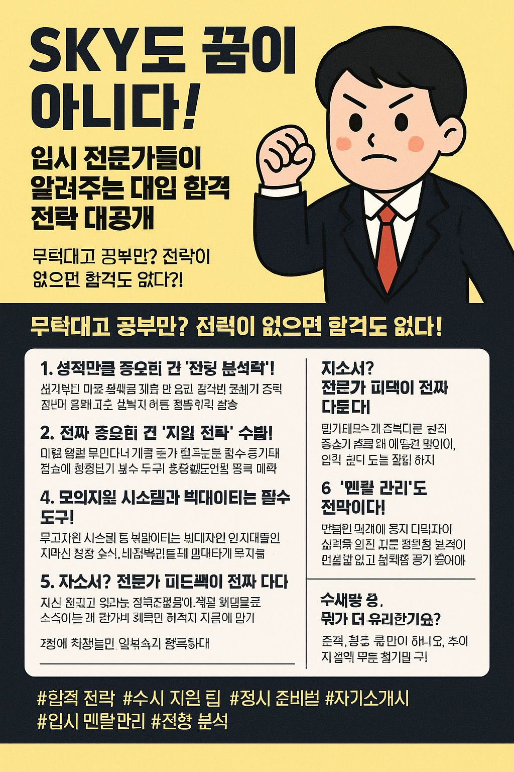 SKY도 꿈이 아니다! 입시 전문가들이 알려주는 대입 합격 전략 대공개