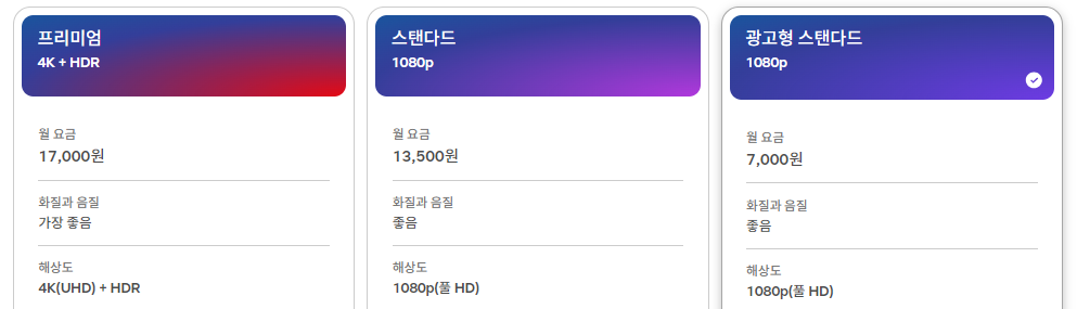 넷플렉스 요금제비교 2025