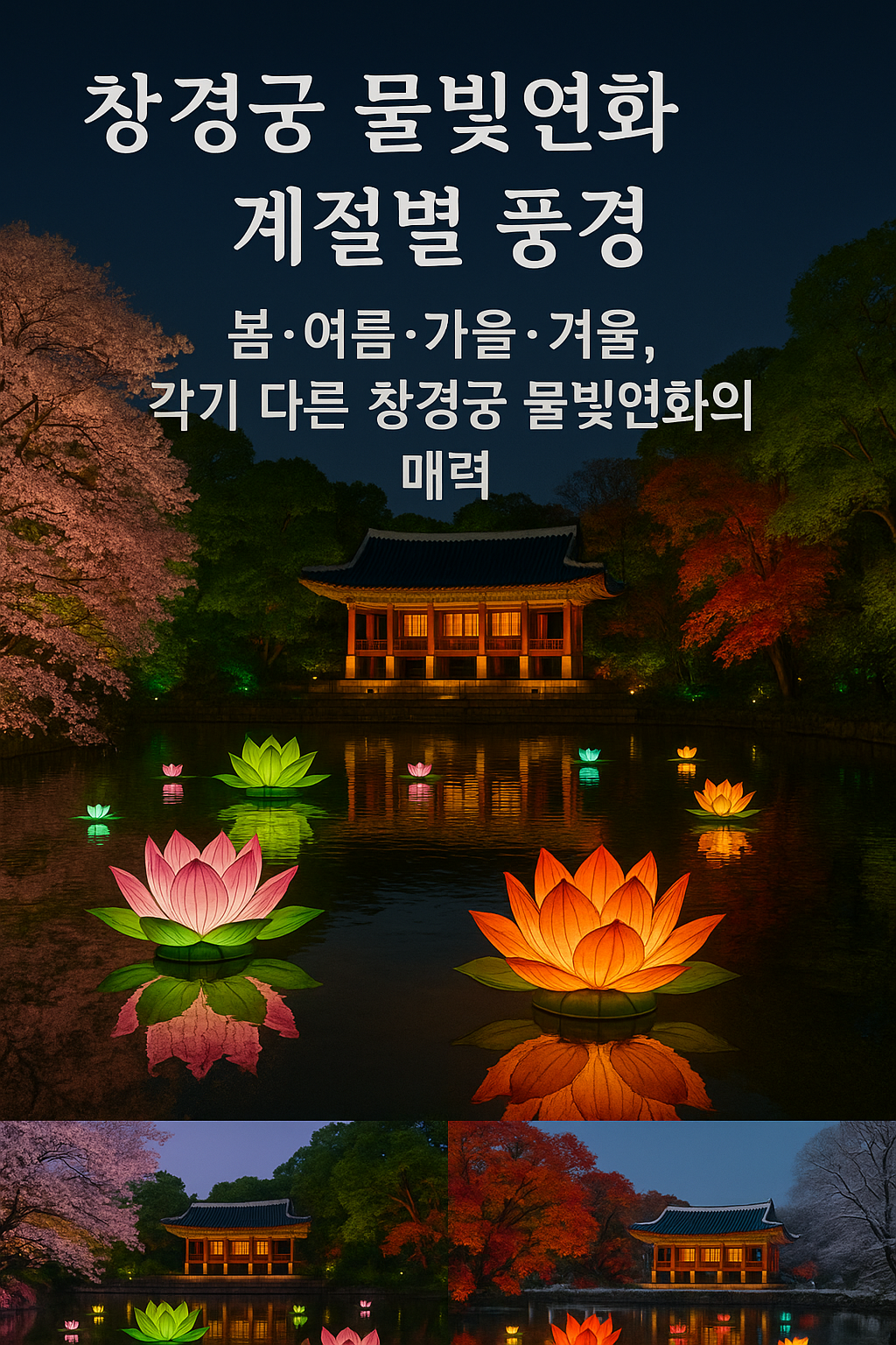 봄&middot;여름&middot;가을&middot;겨울, 각기 다른 창경궁 물빛연화의 매력 사진