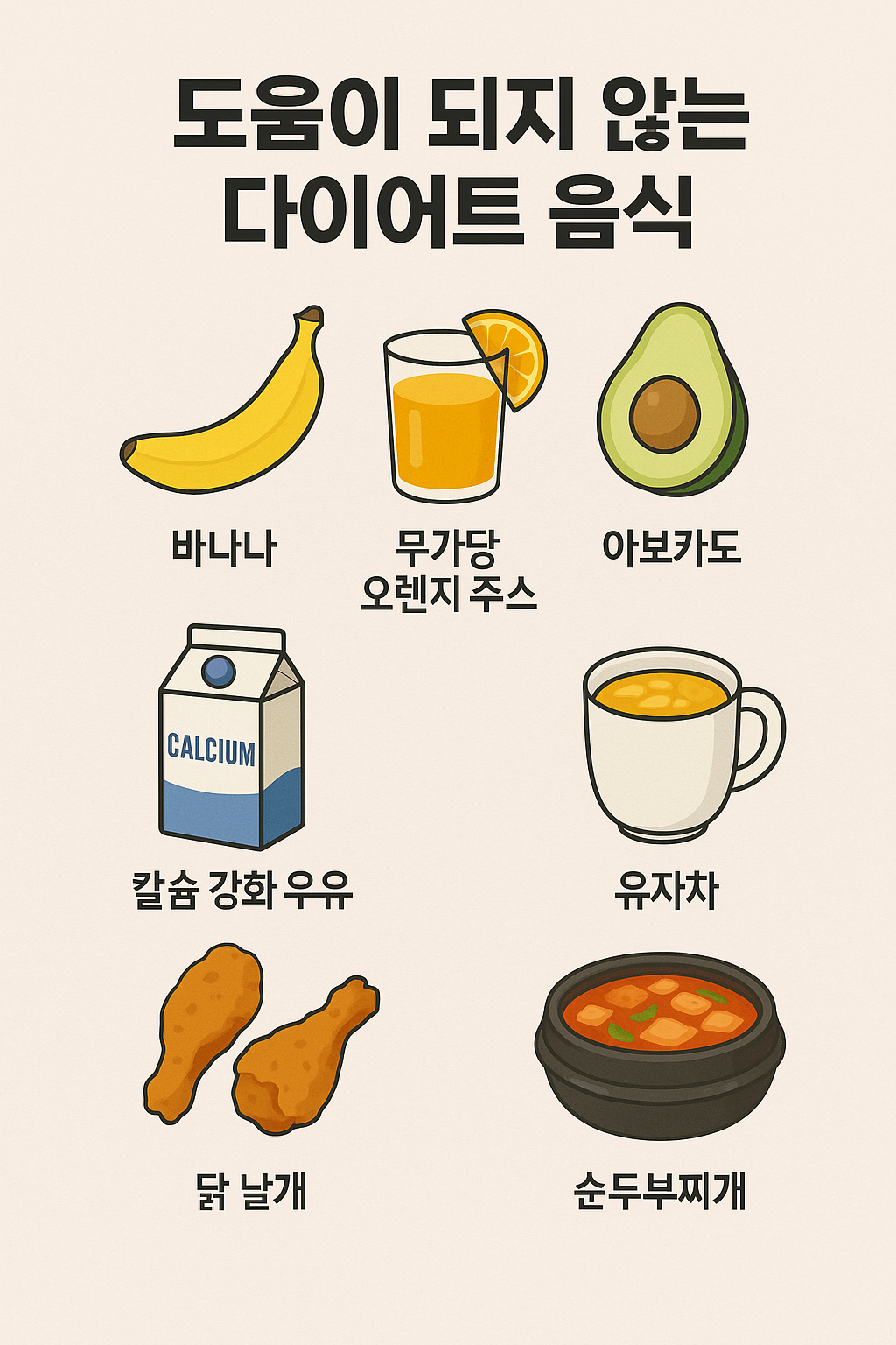 주의해서 섭취해야 할 음식들 7가지