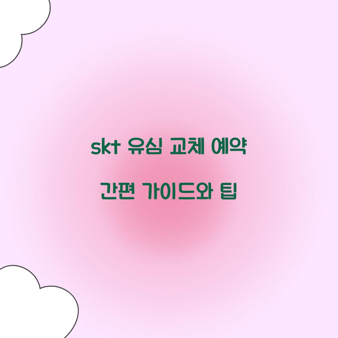 skt 유심 교체 예약