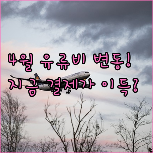 국내선 국제선 4월 유류할증료 변동 ..