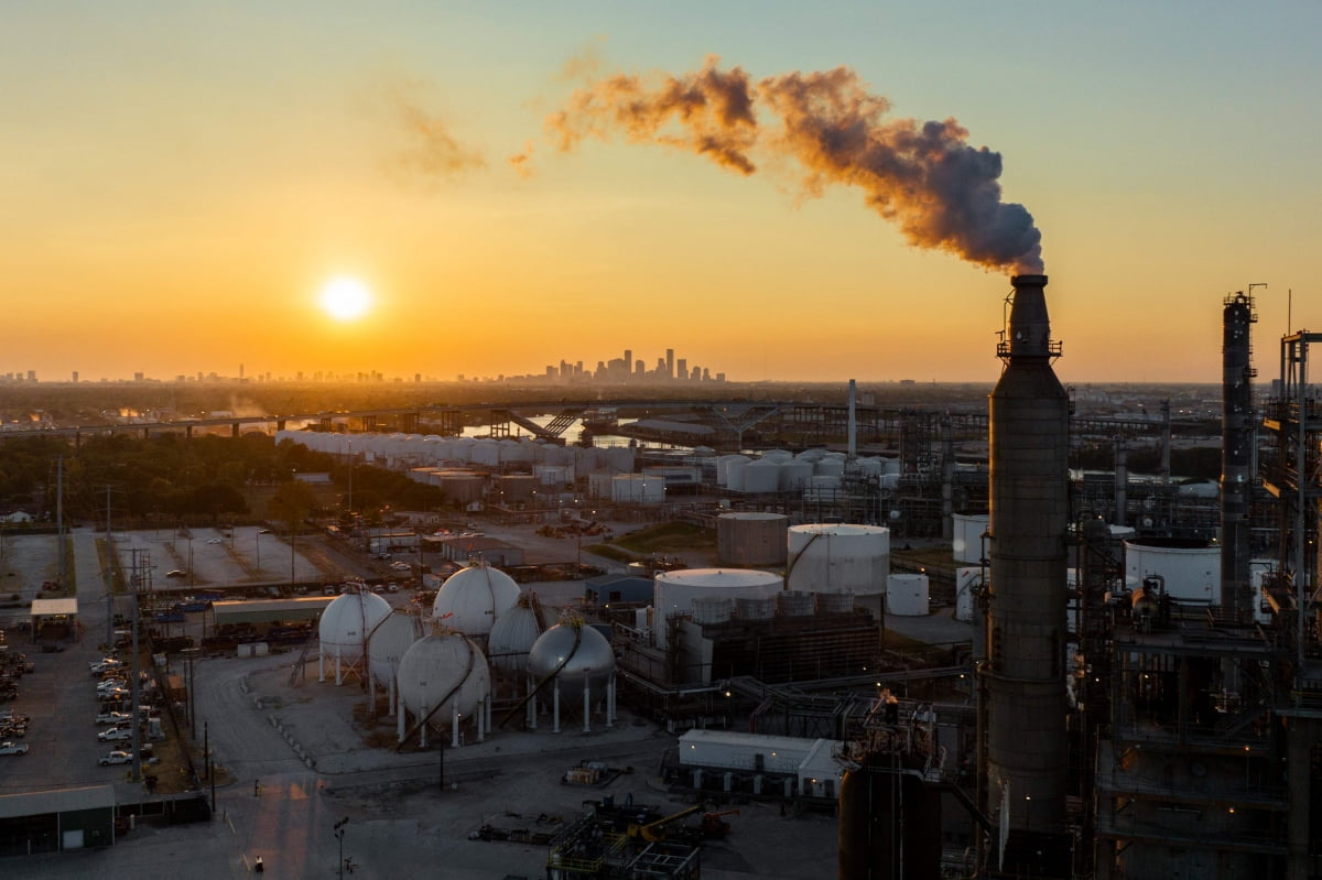 미국 텍사스 원유 저장소.