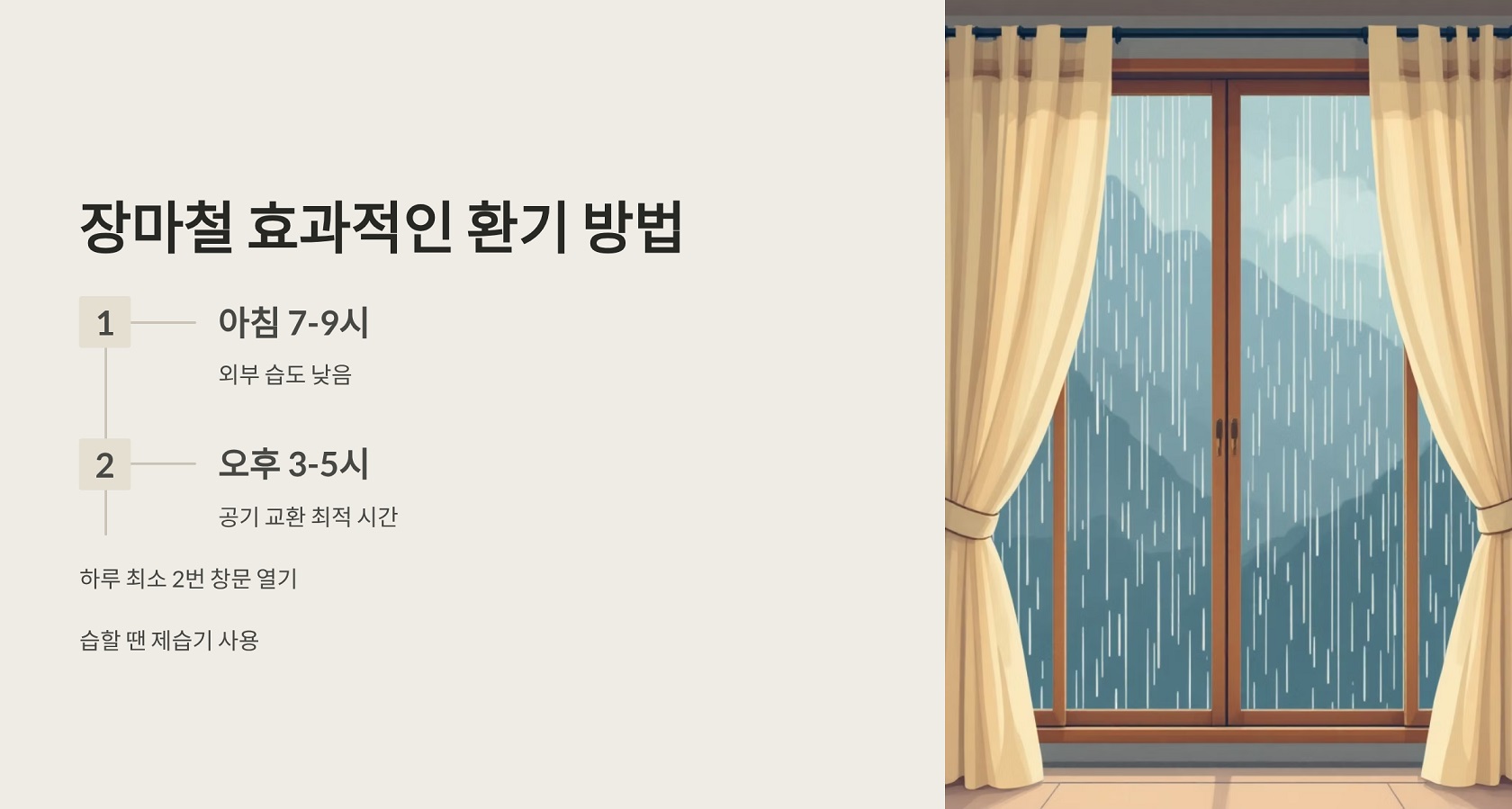 장마철 효과적인 환기 방법