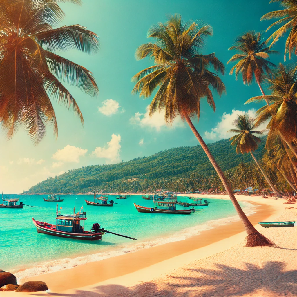 동남아 여행을 대표하는 열대 해변 관련 이미지