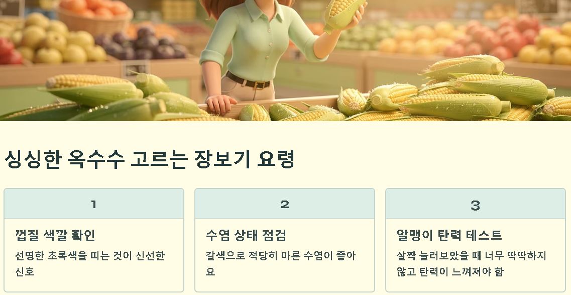 옥수수 삶는 방법