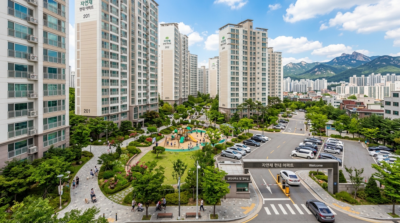 아파트단지 모습 이미지