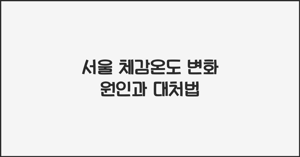 서울 체감온도
