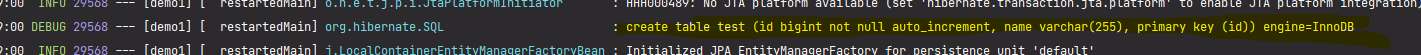 JPA가 생성한 CREATE TABLE 쿼리