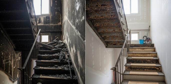 통영 다세대주택 공용구역 화재 청소