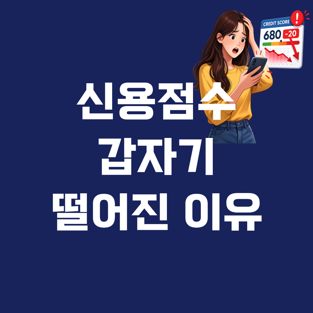 신용점수 갑자기 떨어지는 이유 5가지 – 금융사 평가 기준 정리