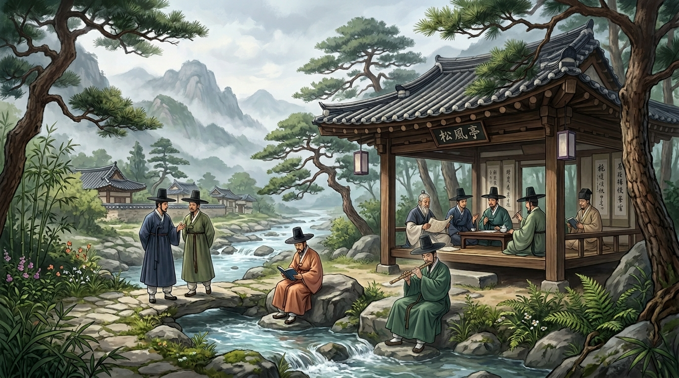 아홉 선비의 이야기 (상상도)