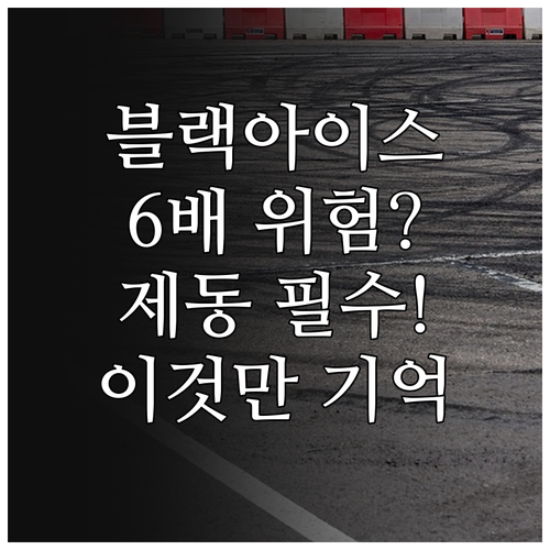 블랙아이스 6배 위험한 빙판길 안전운..