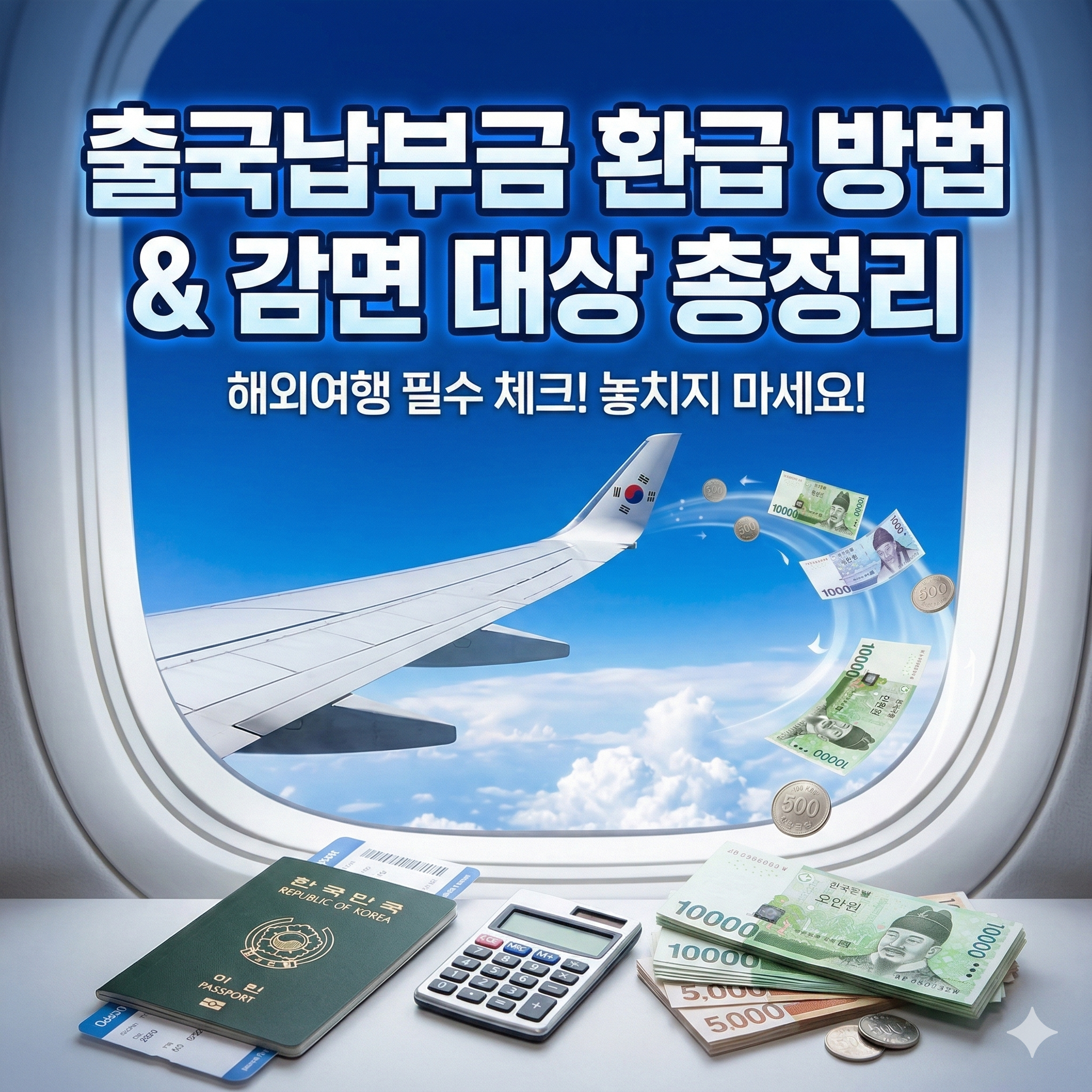 해외여행 필수 체크! 출국납부금 환급 방법 및 감면 대상 총정리