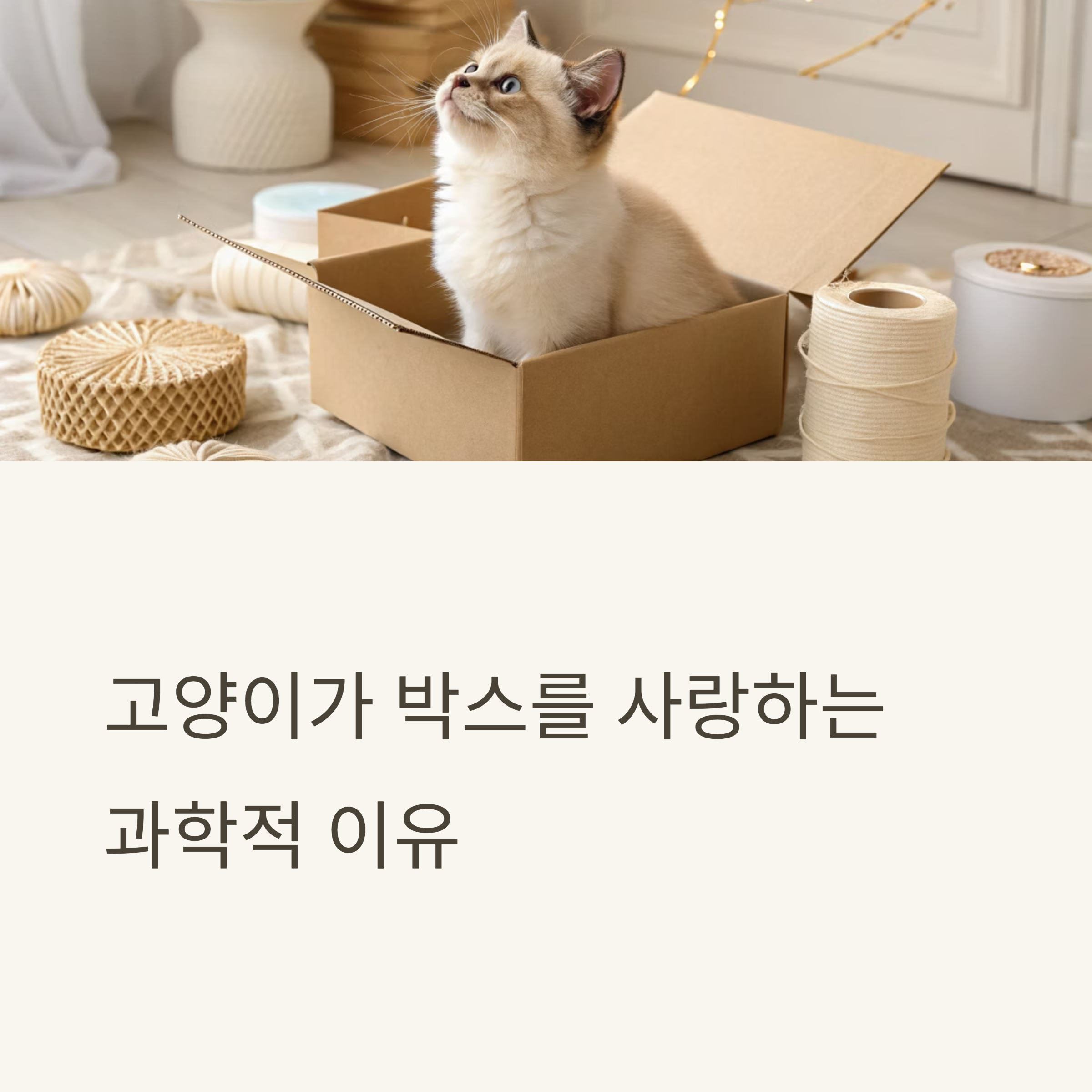 고양이가 박스를 사랑하는 과학적 이유