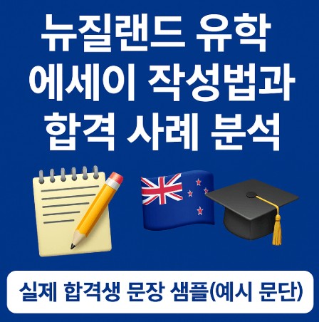 뉴질랜드 유학 에세이 작성법과 합격 사례 분석 사진