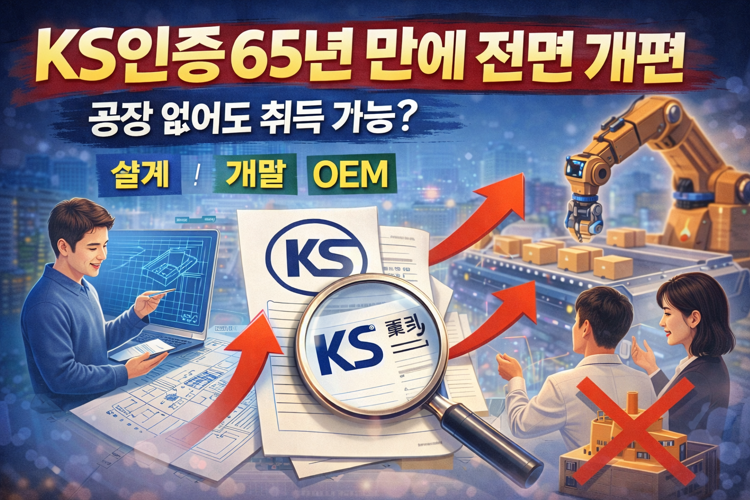 KS인증 65년 만에 전면 개편|공장 없어도 취득? 설계·개발자·OEM 기업 핵심 정리