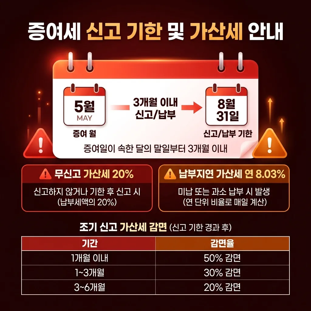 증여세 신고기한 3개월과 가산세 종류별 계산 방법 안내