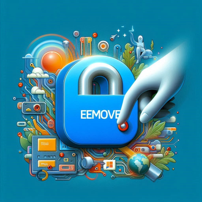 보안 잠금 아이콘과 다양한 디지털 요소들이 결합된 이미지입니다.