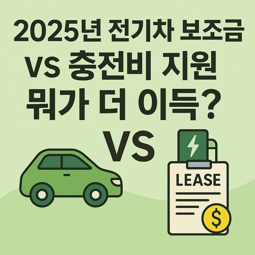 2025년 전기차 보조금 vs 충전비 지원, 뭐가 더 실속일까?