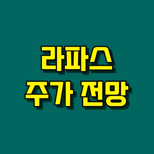 라파스 주가 전망