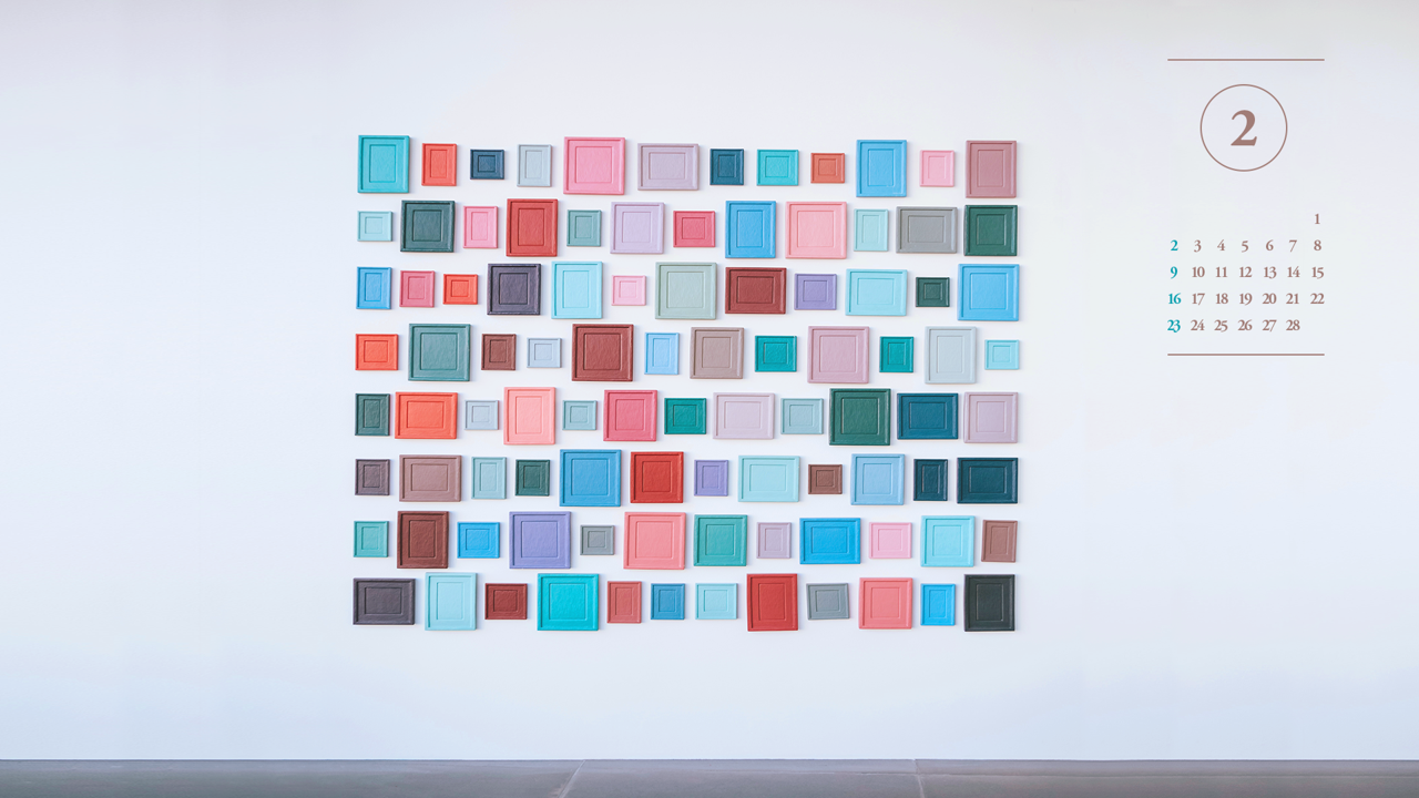 02 파스텔 액자 A - 2025년2월 노트북배경화면