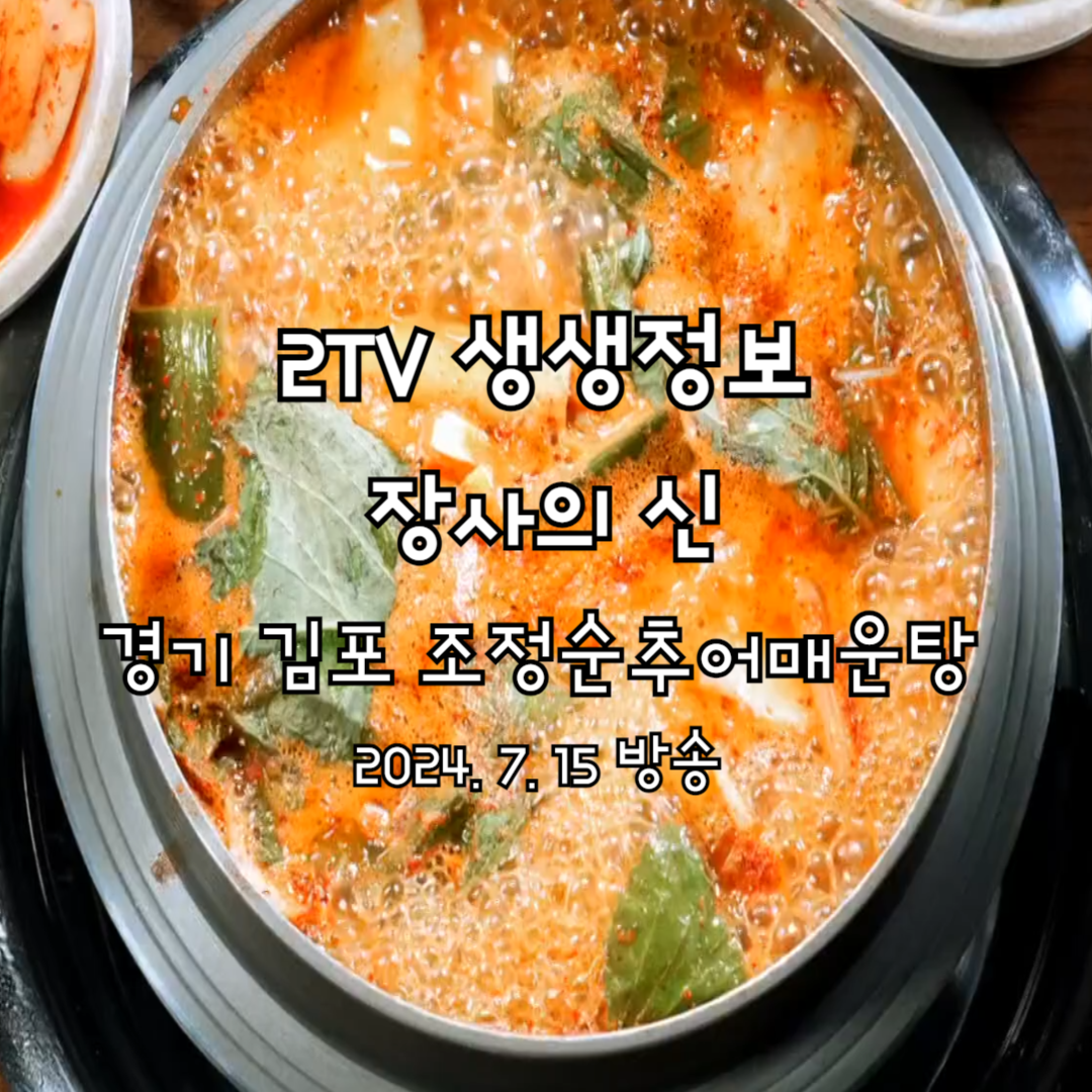 2TV 생생정보 장사의 신 경기 김포 조정순추어매운탕