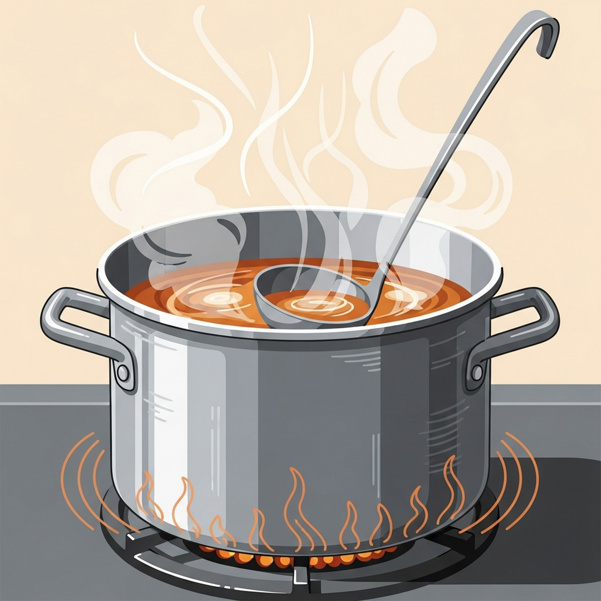 끓는 전골 냄비