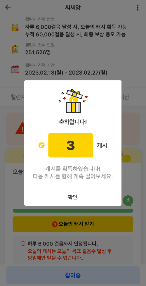 캐시 수익