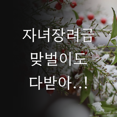 2026 자녀장려금 소득 기준 완화 ..