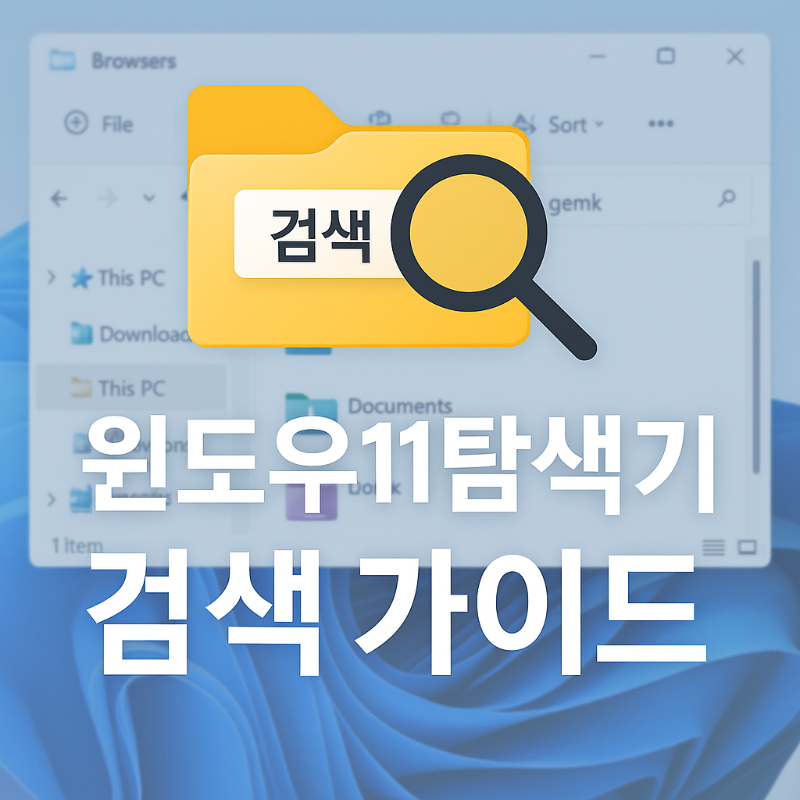 윈도우11 탐색기에서 '특정 단어' 검색하는 완벽 가이드