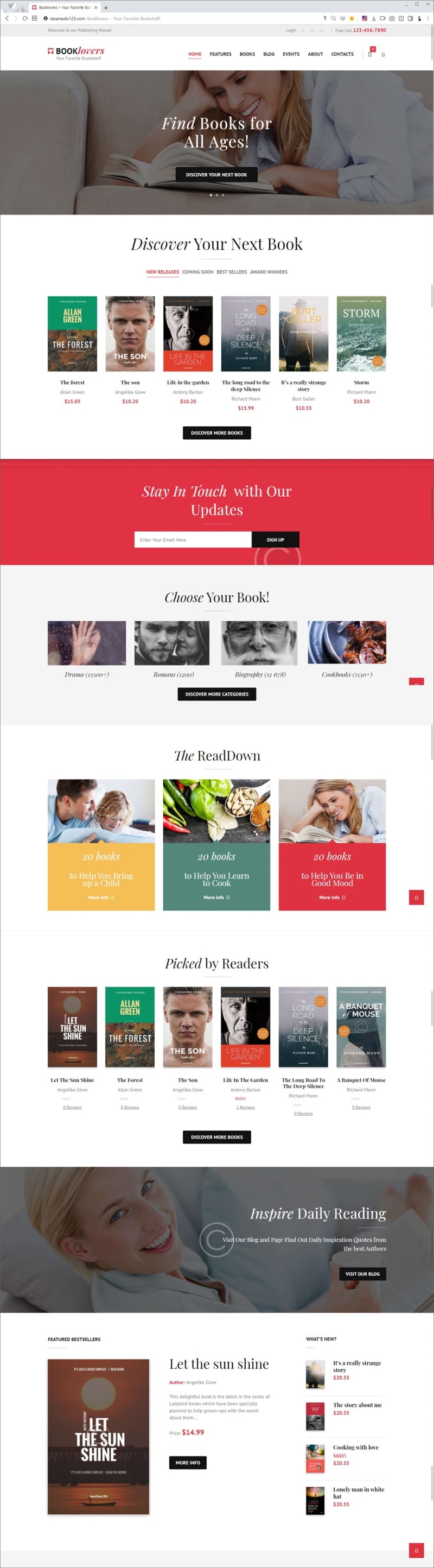 워드프레스-Booklovers-테마-확인-화면