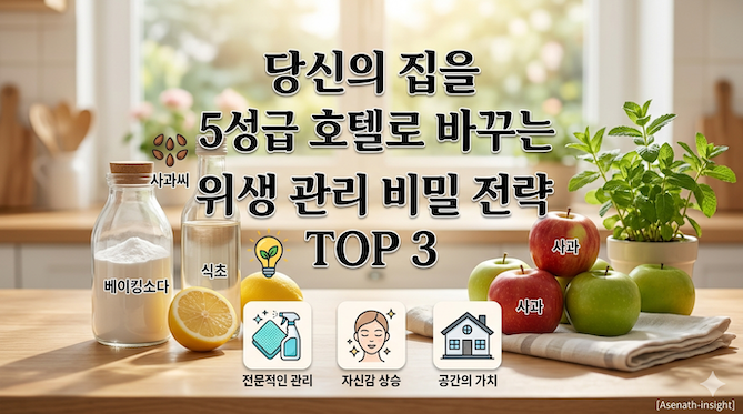 당신의 집을 5성급 호텔로 바꾸는 위생 관리 비밀 전략 TOP 3