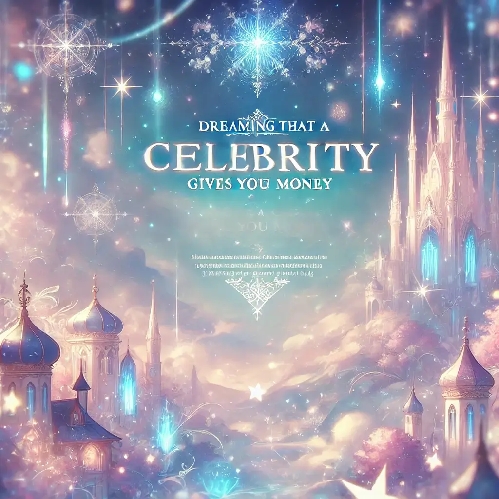 연예인이 돈을 주는 꿈