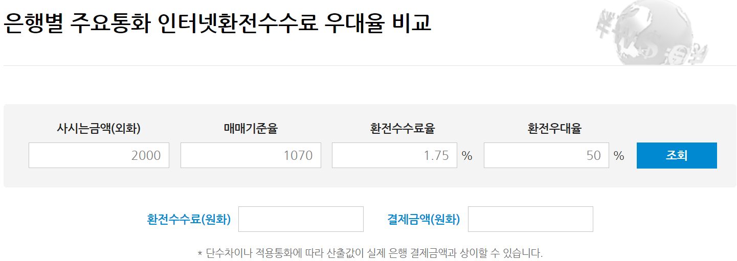 환전 수수료 제일 싼 은행 찾는 방법