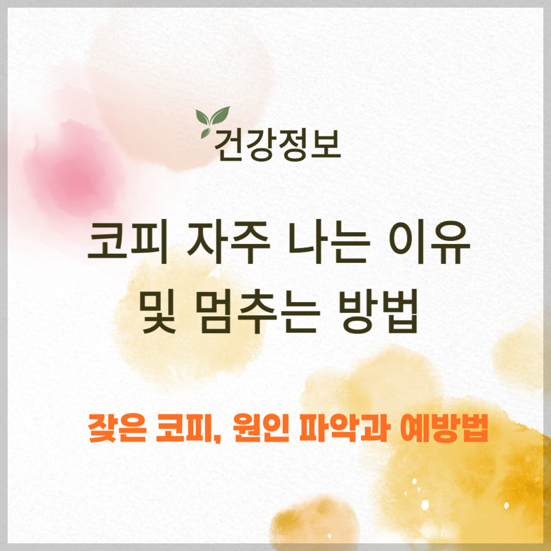코피 자주 나는 이유 및 멈추는 방법 ❘ 빈혈이 원인?