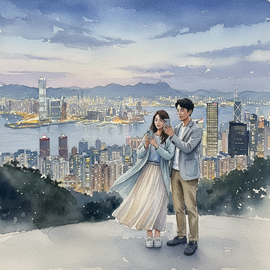 홍콩 마카오 여행 관광 사진 찍기 이미지