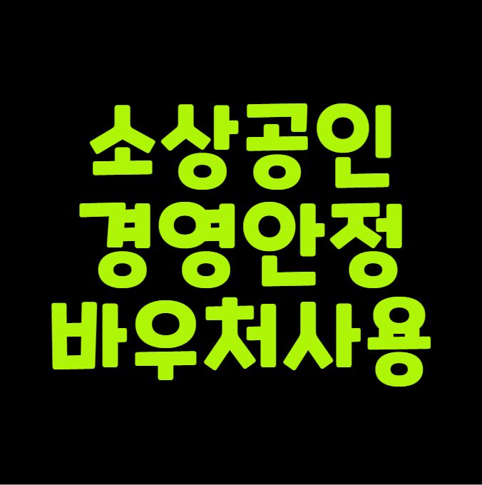 소상공인 경영안정 바우처 효율사용