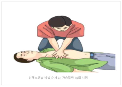 심폐소생술 방법 순서 성인 소아 영아 가슴압박 위치 횟수 깊이