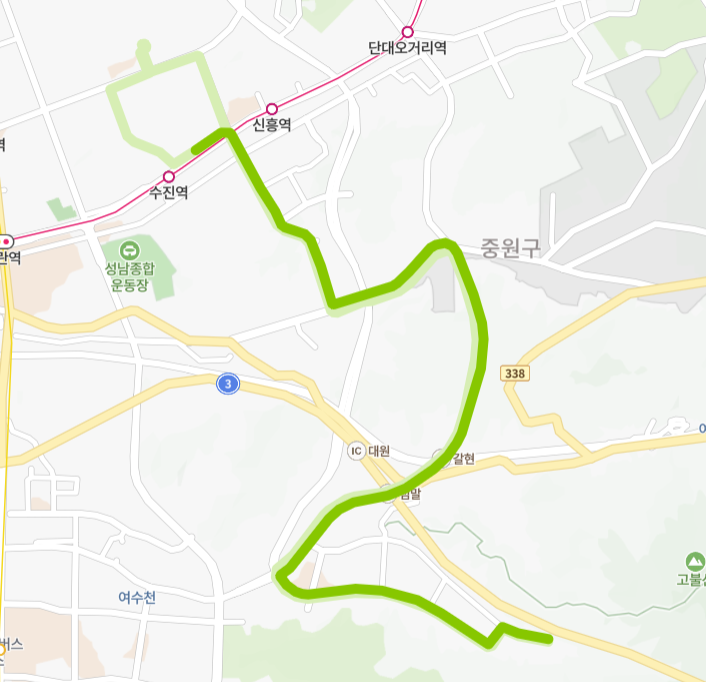 성남-811번-버스-노선-지도